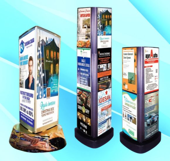 Totem luminosi rotanti la gamma completa